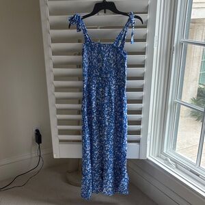 Amazon Blue Floral Midi Dress